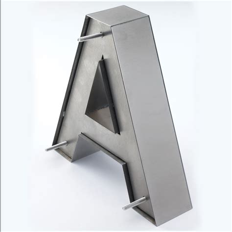 1 2 thick fabricated metal letters|metal sign letters exterior.